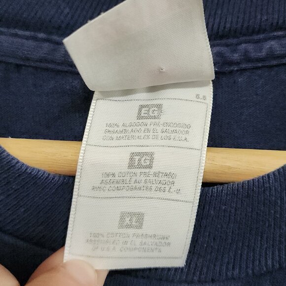 Vintage Yosemite Hike Embroidered Crewneck Shirt Navy Blue Size X-Large - Picture 9 of 10